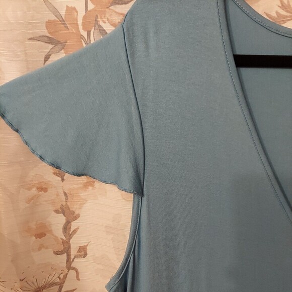 Juicy Couture  Delphinum Blue Faux Wrap Dress Sz 2XL NWT - Picture 2 of 12